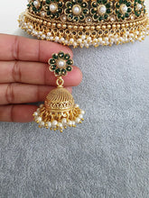 Green Gold Polki Choker Necklace, Indian Jewelry, indian wedding necklace, bridal jewelry, Punjabi Pakistani south Indian necklace,Mukut set