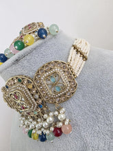 Navratan Multi Polki Kundan necklace set/Antique necklace Set/Indian Jewelry/Pakistani Jewelry set/Wedding necklace/Bridal necklace/Indian