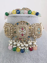 Navratan Multi Polki Kundan necklace set/Antique necklace Set/Indian Jewelry/Pakistani Jewelry set/Wedding necklace/Bridal necklace/Indian