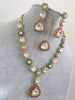 Multi Antique Dull Gold Kundan Pearl Necklace Set/ Kundan necklace/Bollywood Jewelry/Indian jewelry/ Pakistani necklace/ punjabi necklace