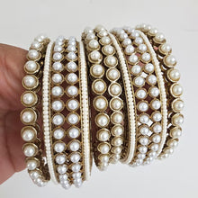 Antique Dull Gold Pearl Chooda set Bangles 6pcs/Punjabi chuda bangles set/Bridal bangles/Statement bangles/Indian Wedding /Chuda, Pakistani