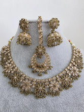 Mehendi Antique Polki Kundan necklace set/Reverse Ad Necklace/Statement necklace/Indian/Punjabi Necklace/Pakistani Jewelry/Bridal necklace/