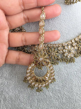 Mehendi Antique Polki Kundan necklace set/Reverse Ad Necklace/Statement necklace/Indian/Punjabi Necklace/Pakistani Jewelry/Bridal necklace/