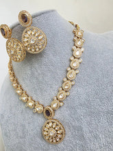 Purple Moissanite Kundan Necklace/Indian Kundan Set /Bollywood Jewelry/Indian wedding/Bridal Indian Wedding/Pakistani/Punjabi
