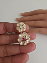 Ruby Bridal Gold Moissanite Kundan Polki Ring/Adjustable Ring/Indian Ring/ Pakistani /Indian Jewelry/Bollywood Jewelry/Indian Wedding