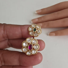 RubyGreen Bridal Gold Moissanite Kundan Polki Ring/Adjustable Ring/Indian Ring/ Pakistani /Indian Jewelry/Bollywood Jewelry/Indian Wedding