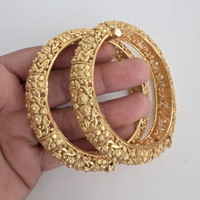 Gold Kada bangles 2pc, Indian Amrapali bangles, Antique bangles, Temple Jewelry, South indian bangles, Bridal Bangles, Indian Wedding