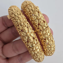 Gold Kada bangles 2pc, Indian Amrapali bangles, Antique bangles, Temple Jewelry, South indian bangles, Bridal Bangles, Indian Wedding