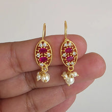 Dainty Gold Wire Earrings /Maharashtrian Bugdi gold plated Earrings /Indian Earrings /South Indian,Antique Bugadi wire earrings 35mm Length
