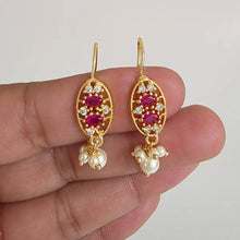 Dainty Gold Wire Earrings /Maharashtrian Bugdi gold plated Earrings /Indian Earrings /South Indian,Antique Bugadi wire earrings 35mm Length