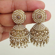 Restocked dull Gold plated Polki Jhumka/stone Jhumka/Indian Jewelry/Pakistani/Punjabi/Indian/Statement earring/Bridal earring/Indian wedding