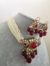 Ruby Red Doublet Moissanite Pearl Kundan Necklace/Kundan Choker/Bollywood Jewelry/Indian wedding/Bridal jewelry/Pakistani/Punjabi