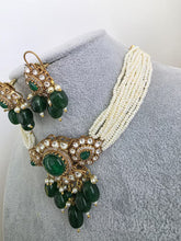 Green Doublet Moissanite Pearl Kundan Necklace/Kundan Choker/Bollywood Jewelry/Indian wedding/Bridal jewelry/Pakistani/Punjabi