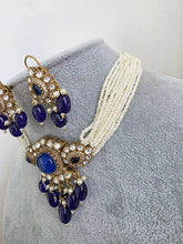 Blue Doublet Moissanite Pearl Kundan Necklace/Kundan Choker/Bollywood Jewelry/Indian wedding/Bridal jewelry/Pakistani/Punjabi