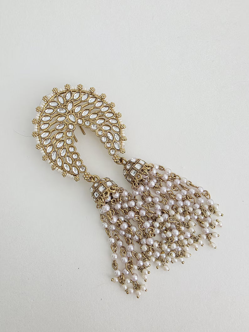 Ambada Kundan Hair Juda Choti Clip/Braid Clip/Indian Bridal Choti Pin /Kundan Hair accessories/Indian Wedding/Bridal Kundan Hair accessories