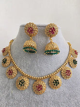 RubyGreen Guttapusalu Pearl Gold Necklace/Gold NecklaceIndian Choker/South Indian Necklace/One Gram Gold /Temple Jewelry/South Indianjewelry