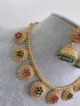 RubyGreen Guttapusalu Pearl Gold Necklace/Gold NecklaceIndian Choker/South Indian Necklace/One Gram Gold /Temple Jewelry/South Indianjewelry