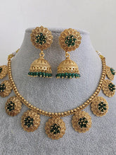 Green Guttapusalu Pearl Gold Necklace/Gold Necklace/Indian Choker/South Indian Necklace/One Gram Gold /Temple Jewelry/South Indian jewelry