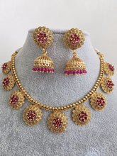 Ruby Guttapusalu Pearl Gold Necklace/Gold Necklace/Indian Choker/South Indian Necklace/One Gram Gold /Temple Jewelry/South Indian jewelry
