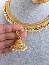 Gold Pearl Necklace/South Indian Jewelry/Temple Jewelry/Guttapusalu Necklace/Wedding necklace/Bridal necklace/Indian necklace