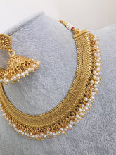 Gold Pearl Necklace/South Indian Jewelry/Temple Jewelry/Guttapusalu Necklace/Wedding necklace/Bridal necklace/Indian necklace
