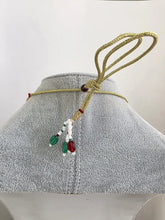Green Antique Shadow Stone Pearl Necklace with earrings and tikka, Stone necklace Indian Pakistani Punjabi Wedding Jewelry