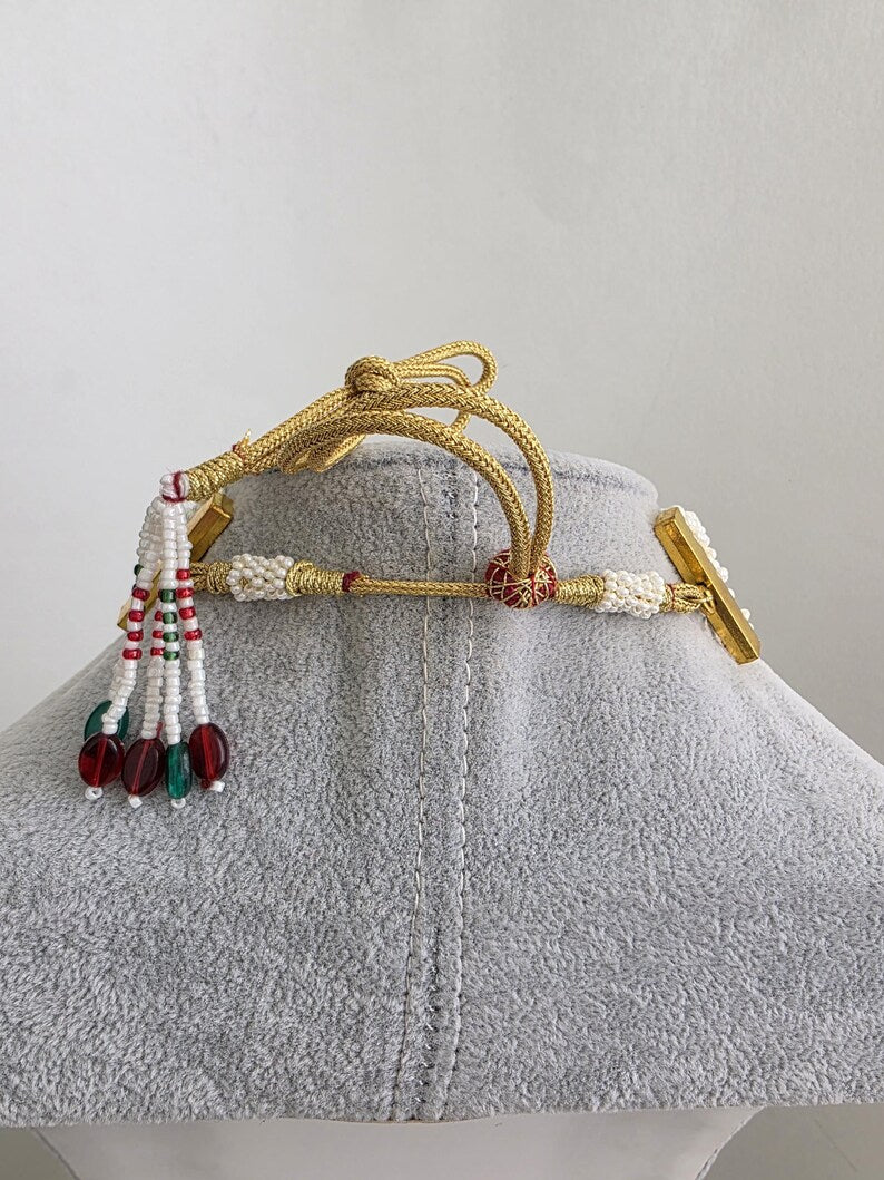 Blue Doublet Moissanite Pearl Kundan Necklace/Kundan Choker/Indian wedding/Bridal jewelry/Indian Wedding/Pakistani/Punjabi