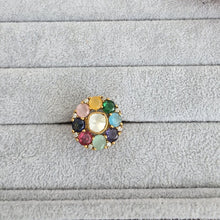 Multi Fine Victorian Moissanite Polki Ring/Adjustable Ring/Indian Ring/Pakistani/Punjabi/Indian Jewelry/Statement ring, Cocktail Ring