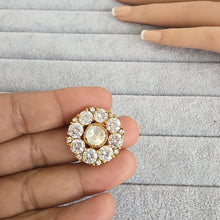 Fine Victorian Moissanite Polki Ring/Adjustable Ring/Indian Ring/Pakistani/Punjabi/Indian Jewelry/Bollywood/Statement ring, Cocktail Ring