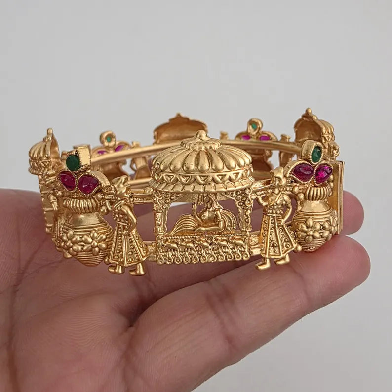 Set of 2 Clustered pearls Bangle/Indian classic bangles/Bridal bangles/Indian wedding Jewelry/Gold bangles/chuda bangles/Pearl bangles