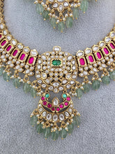 Ruby Green Finest Polki Kundan Indian Bridal Necklace, Wedding necklace,Fine kundan jewelry,Pakistani Jewelry, Indian Jewelry,Bridal Jewelry