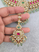 Ruby Green Finest Polki Kundan Indian Bridal Necklace, Wedding necklace,Fine kundan jewelry,Pakistani Jewelry, Indian Jewelry,Bridal Jewelry