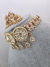 Ruby Gold Fine Kundan Polki Necklace, Indian Jewelry, Indian wedding necklace, bridal jewelry, Punjabi Pakistani south Indian necklace