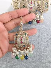 Navratan Multi Polki Kundan necklace set/Antique necklace Set/Indian Jewelry/Pakistani Jewelry set/Wedding necklace/Bridal necklace/Indian