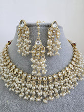 White Kundan Pearl Necklace Set/ Kundan Choker/Bollywood Jewelry/Indian jewelry/ Pakistani necklace/ punjabi necklace/bridal /indian wedding