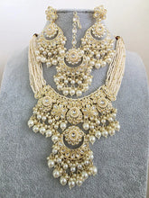White Kundan Pearl Necklace Set/ Kundan Choker/Bollywood Jewelry/Indian jewelry/ Pakistani necklace/ punjabi necklace/bridal /indian wedding