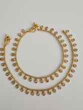 Gold Plated Anklet Pair/Payal/Moti Payal/Jhanjran/Panjeb/Pajeb/Indian Traditional Anklets/Indian Jewelry/ Pakistani Jewelry/ Boho Jewelry