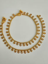 Gold Plated Anklet Pair/Payal/Moti Payal/Jhanjran/Panjeb/Pajeb/Indian Traditional Anklets/Indian Jewelry/ Pakistani Jewelry/ Boho Jewelry