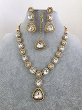 Antique Dull Gold Kundan Pearl Necklace Set/ Kundan necklace/Bollywood Jewelry/Indian jewelry/ Pakistani necklace/ punjabi necklace