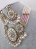 Pink Pearl Kundan Necklace/Bollywood Jewelry/Indian bridal Kundan necklace/indian Pakistani Punjabi wedding jewelry