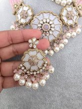 Pink Pearl Kundan Necklace/Bollywood Jewelry/Indian bridal Kundan necklace/indian Pakistani Punjabi wedding jewelry