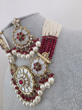 Maroon Pearl Kundan Necklace/Bollywood Jewelry/Indian bridal Kundan necklace/indian Pakistani Punjabi wedding jewelry