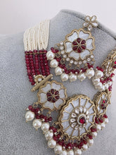 Maroon Pearl Kundan Necklace/Bollywood Jewelry/Indian bridal Kundan necklace/indian Pakistani Punjabi wedding jewelry