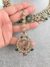 Multi Antique Polki Kundan necklace set/Reverse Ad Necklace/Statement necklace/Indian/Punjabi Necklace/Pakistani Jewelry/Bridal necklace/
