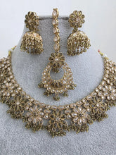 Mehendi Antique Polki Kundan necklace set/Reverse Ad Necklace/Statement necklace/Indian/Punjabi Necklace/Pakistani Jewelry/Bridal necklace/