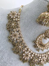 Mehendi Antique Polki Kundan necklace set/Reverse Ad Necklace/Statement necklace/Indian/Punjabi Necklace/Pakistani Jewelry/Bridal necklace/