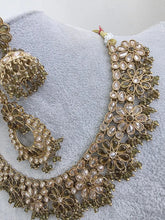 Mehendi Antique Polki Kundan necklace set/Reverse Ad Necklace/Statement necklace/Indian/Punjabi Necklace/Pakistani Jewelry/Bridal necklace/