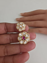 Ruby Bridal Gold Moissanite Kundan Polki Ring/Adjustable Ring/Indian Ring/ Pakistani /Indian Jewelry/Bollywood Jewelry/Indian Wedding