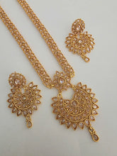 Antique Long gold-plated Polki mala Necklace/Haram Necklace/Pakistani Jewelry/Haram Necklace/Punjabi Jewelry/Indian Wedding/Rani Haar