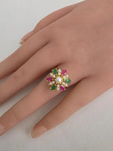 Gold finish Traditional Ring/Adjustable Ring/Indian Ring/ Pakistani Jewelry/ Indian Jewelry/Bollywood Jewelry/Indian Wedding jewelry